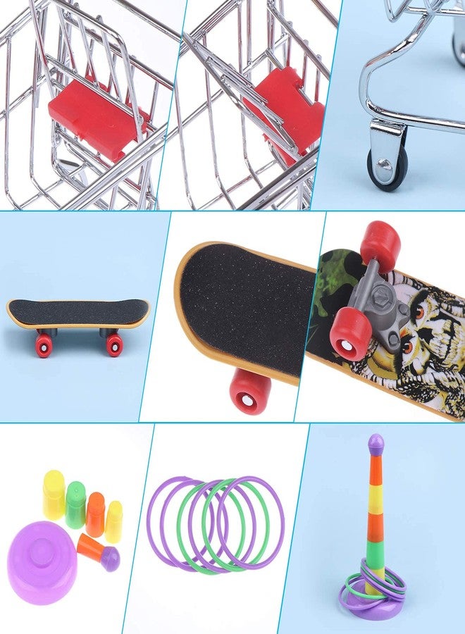 Qpets® 7PCS Bird Toys Set Bird Training Toys and Accessories Including Shopping Cart Basketball Stacking Skateboard Training Toy (Random Color) (Set One) - Image 5